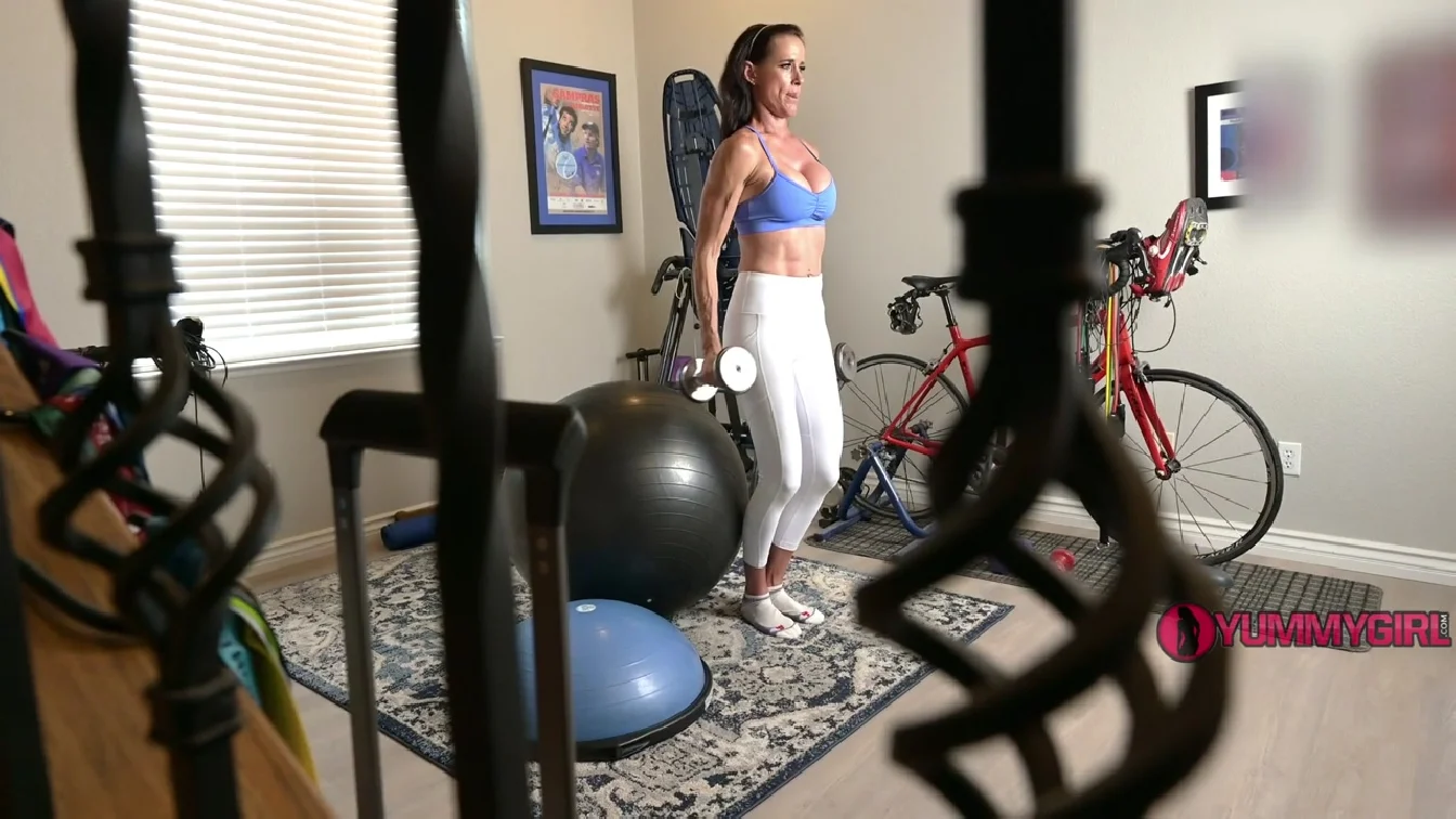 SofieMarieXXX Stepmom Works Out Peeping Stepson POV XXX